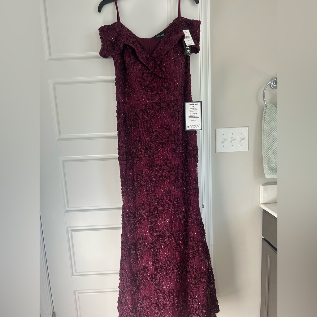 Xscape Gown, Wine Color
